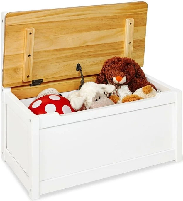 Pinolino Banc Coffre Enfant Pin Massif Laqué Blanc Et Clair Fenna – Image 2