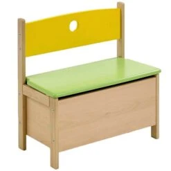 Banc Coffre Hêtre Naturel Coloré Pepino