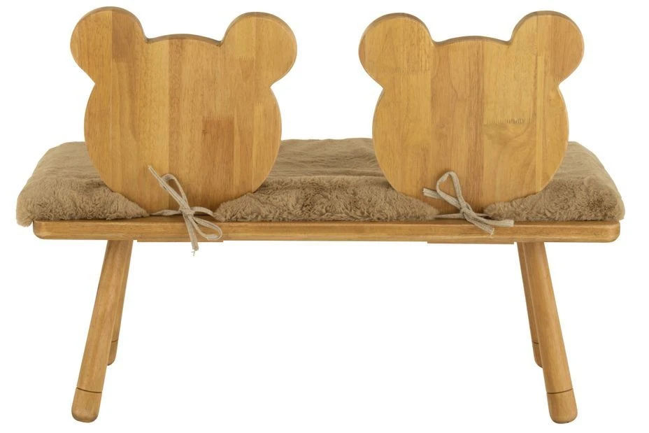 Banc Enfant Ours Bois Naturel Coco L 90 Cm – Image 3