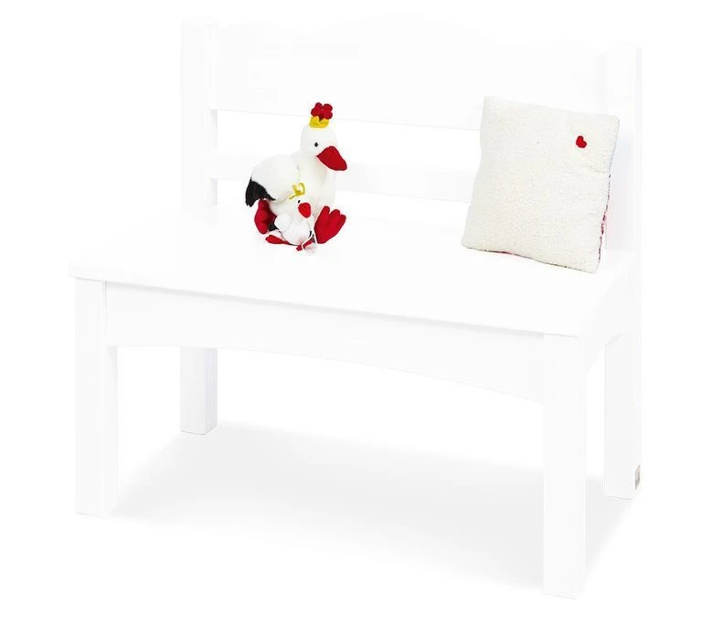 Pinolino Banc Enfant Pin Massif Lasuré Blanc Martha