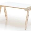 Bureau Enfant Réglable Laqué Blanc Et Bois Clair Milky