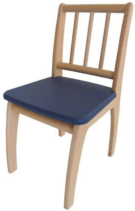 Chaise HĂŞtre Bleu Naturel Bambino
