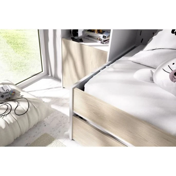 KWAI Lit Gigogne Enfant Avec Multiples Rangements - 90 X 190 Cm – Image 6