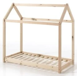 Lit Cabane 70x140 Cm Pin Massif Clair Cabana