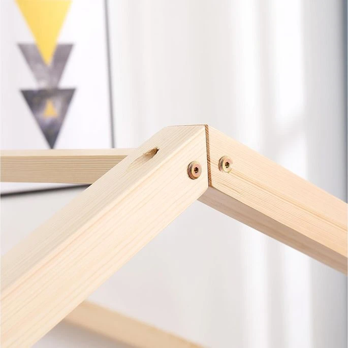 Lit Cabane Gigogne Avec Ardoise Pin Massif Clair Et Blanc Woody 90x190 Cm – Image 13