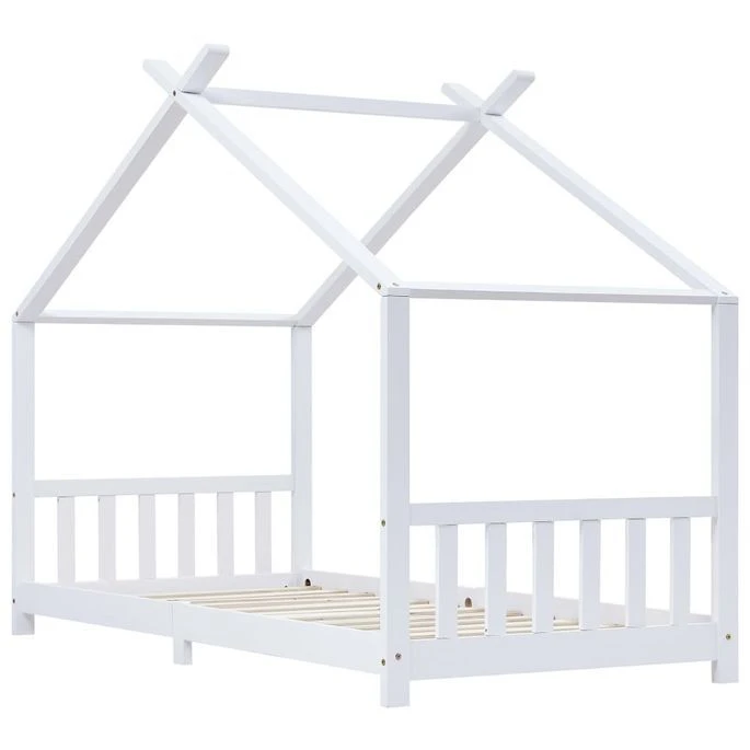 Lit Cabane Pin Massif Blanc Dorma 90x200 Cm – Image 2