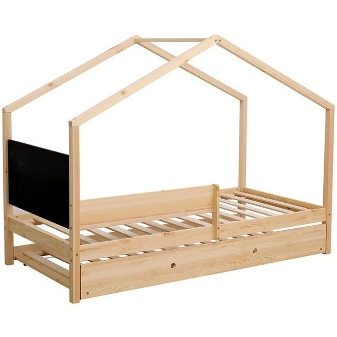 Lit Cabane Pin Massif Clair Idylle 90x190 Cm