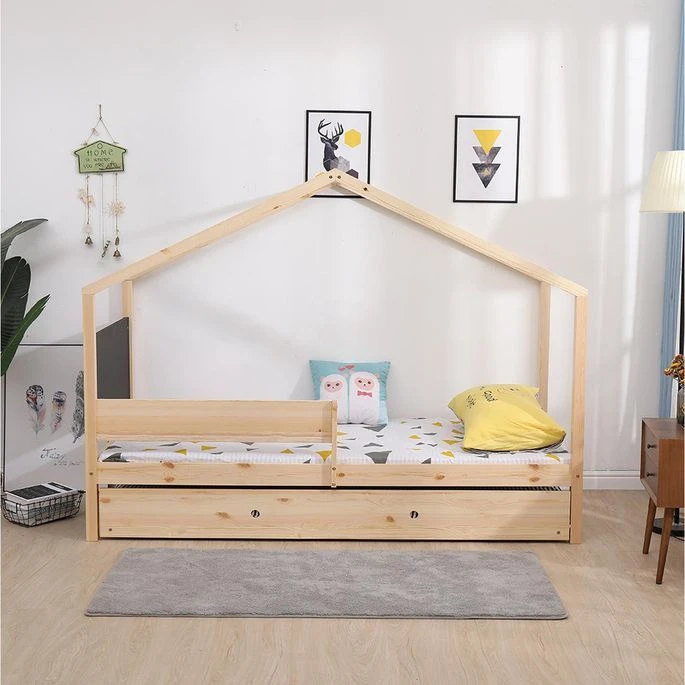 Lit Cabane Pin Massif Clair Idylle 90x190 Cm – Image 7