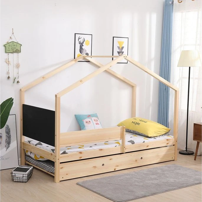 Lit Cabane Pin Massif Clair Idylle 90x190 Cm – Image 8