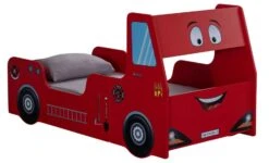 Lit Camion De Pompier Rouge Avec Phares 90x190 Cm