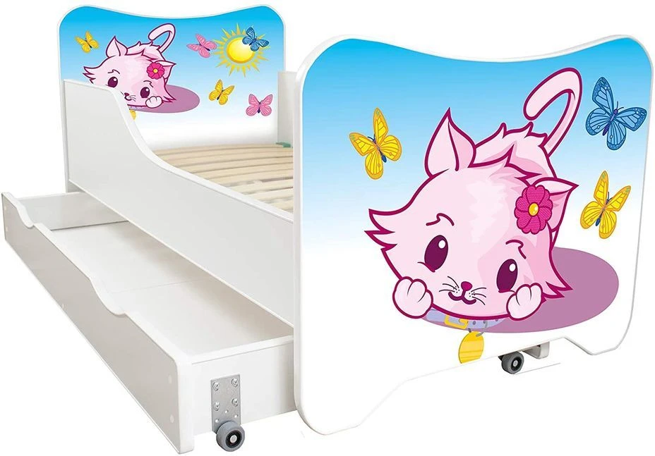 Lit Enfant Ă Tiroir Et Matelas 70x140 Cm Litttle Kitty