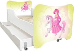 Lit Enfant à Tiroir Et Matelas 70x140 Cm Pony Poney