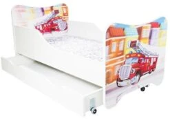 Lit Enfant à Tiroir Pompier 80x160