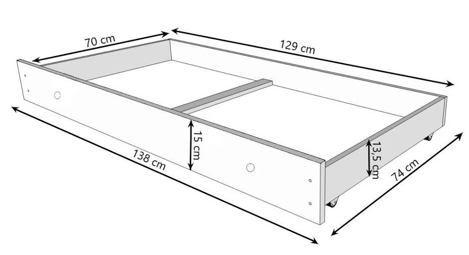 Lit Enfant Avec Motif Petit Lion Bleu 70x140 Ou 80x160 Cm - Matelas Inclus - Tiroir De Rangement – Image 13