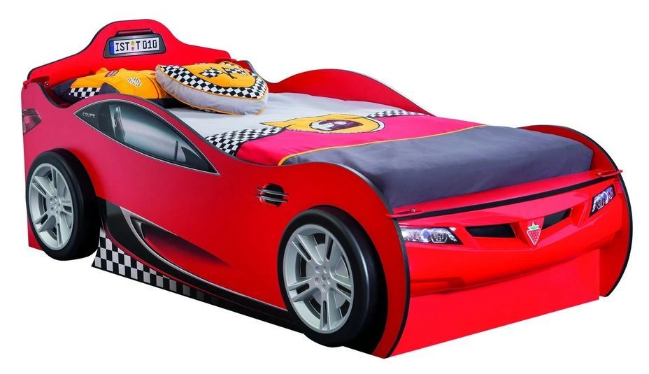 Lit Enfant Gigogne Voiture De Course Rouge Racing Kup 90x190 Cm – Image 2