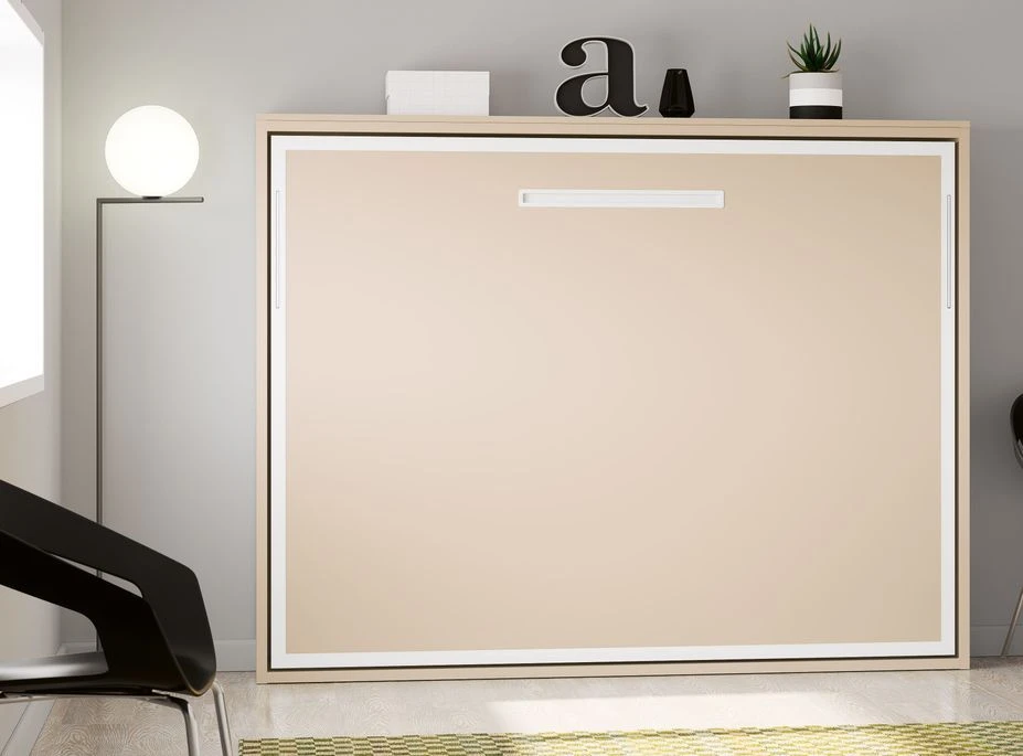 Lit Escamotable Horizontal 90x190 Cm Paula Cadre Métallique - Haut De Gamme – Image 4