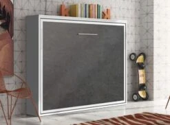 Lit Escamotable Horizontal 90x200 Cm Valeria - Pieds Synchronisés