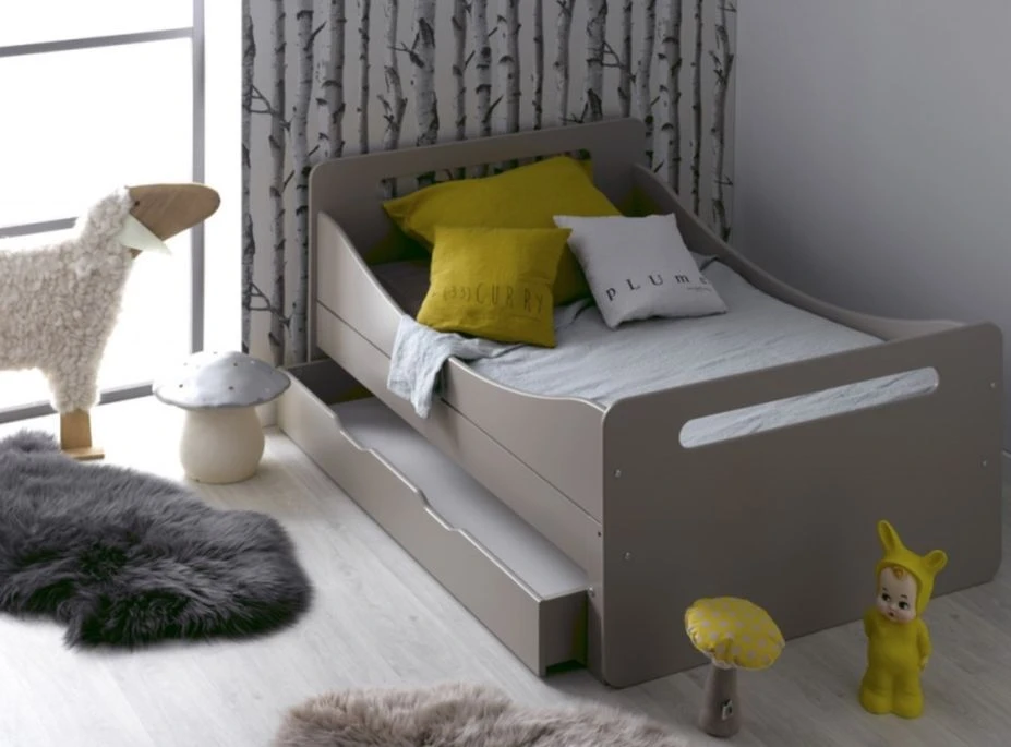 Lit évolutif Avec Tiroir 90x140/190 Cm Bois Beige Féroé – Image 2