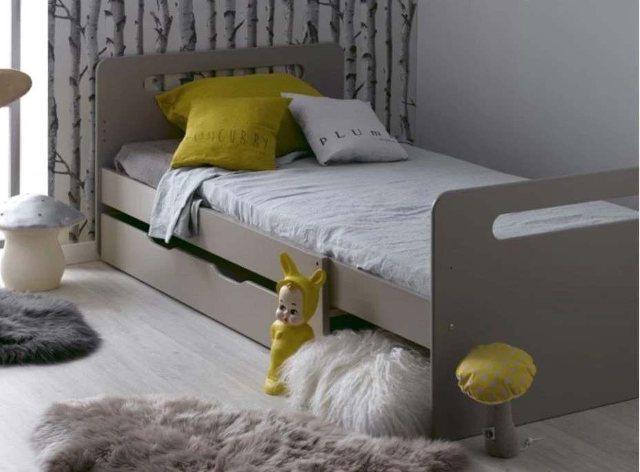 Lit évolutif Avec Tiroir 90x140/190 Cm Bois Beige Féroé – Image 3