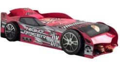 Lit Voiture Formule 1 Rouge à Led 90x200 Cm