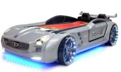Lit Voiture Roadster Gris Ă Led