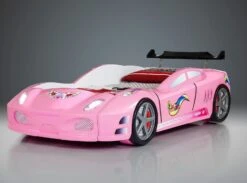 Lit Voiture Turbo V7 Rose Ă Led