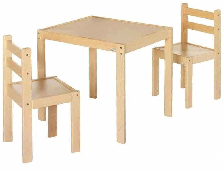 Table Et 2 Chaises HĂȘtre Naturelle Kalle & Ko