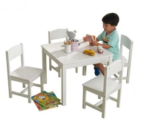 Table Et 4 Chaises Blanc Farmhouse Kidkraft 21455