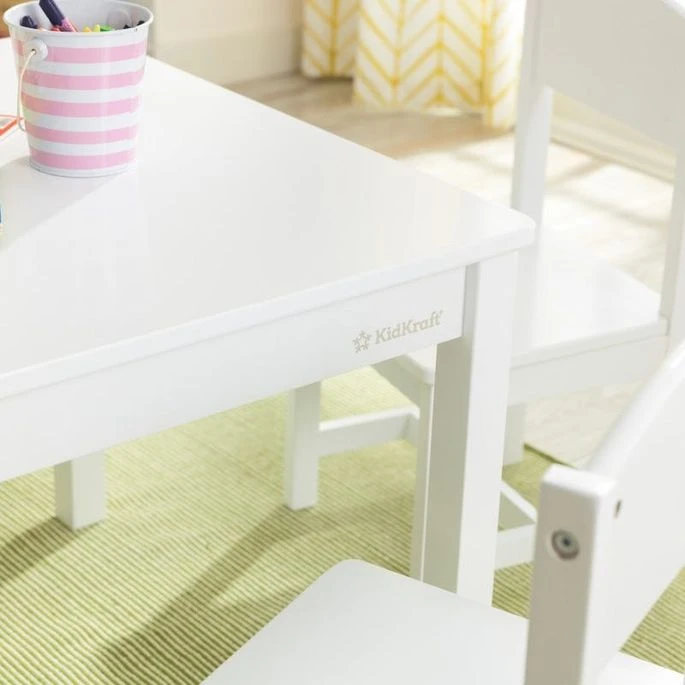 Table Et 4 Chaises Blanc Farmhouse Kidkraft 21455 – Image 7