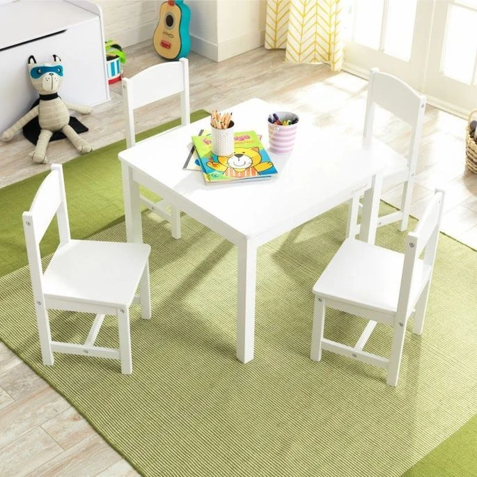 Table Et 4 Chaises Blanc Farmhouse Kidkraft 21455 – Image 8